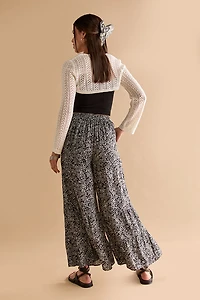 Veronica Floral Fluid Wide Leg Pants