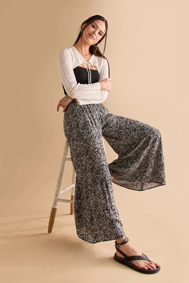 Veronica Floral Fluid Wide Leg Pants