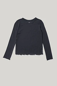Hello Franki Everly Long Sleeve Lettuce Edge T-Shirt for girls