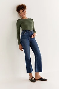 yummi by francesca's Crew Neck Tee Olive Green