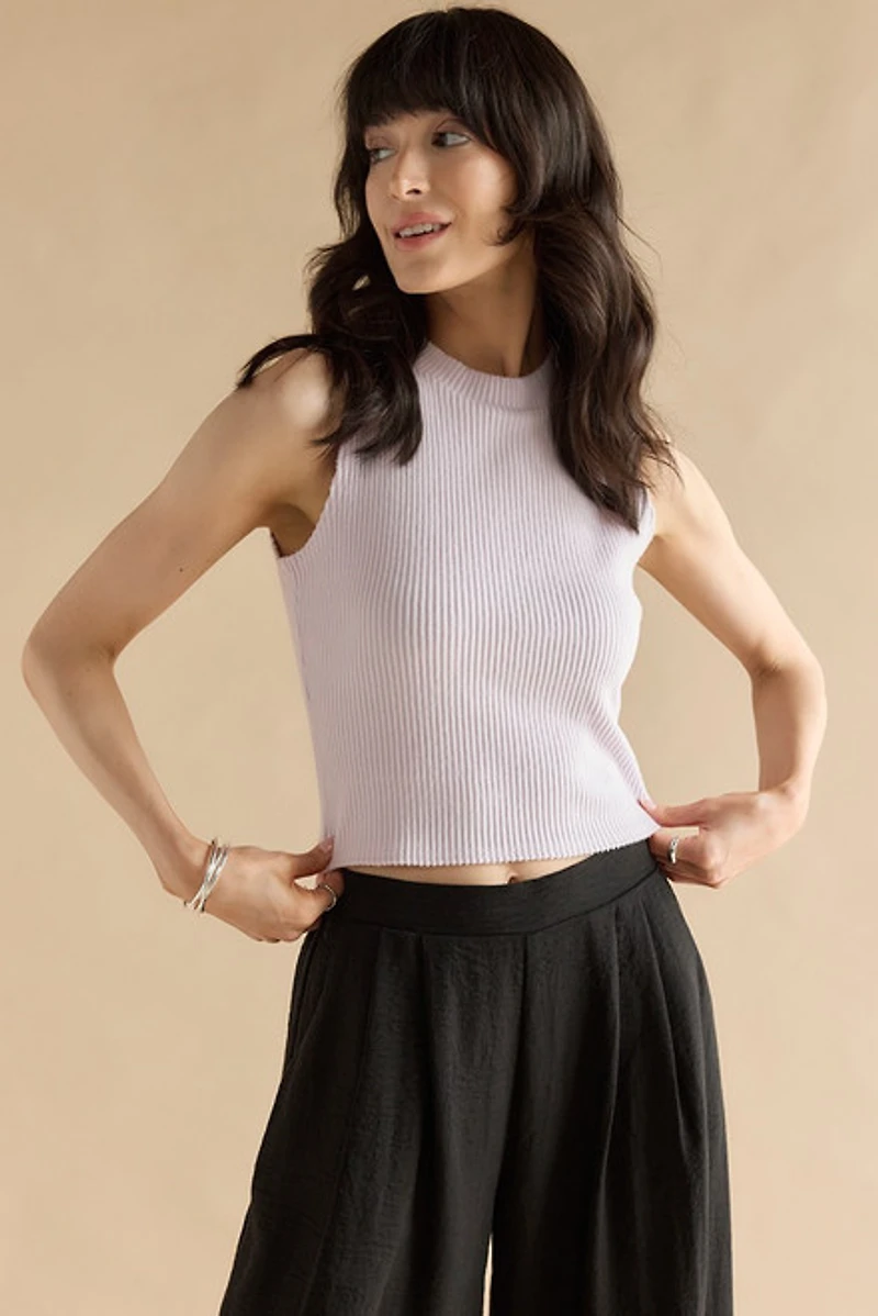 Sequoia Brushed Rib Tank Top Lavender