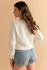 Lilly Crochet Front Pullover Sweater