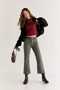 Christine Mock Neck Knitted Tank Top Burgundy