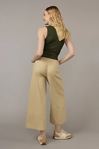 Olivia Double Pocket Culotte Pants Tan