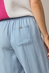 Olivia Double Pocket Culotte Pants Chambray