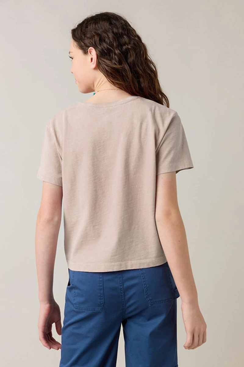 Hello Franki Olivia Cropped Slub T-Shirt for girls