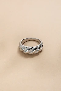 Noelle Stainless Steel Croissant Ring