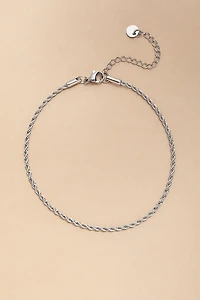 Simone Stainless Steel Twisted Chain Anklet