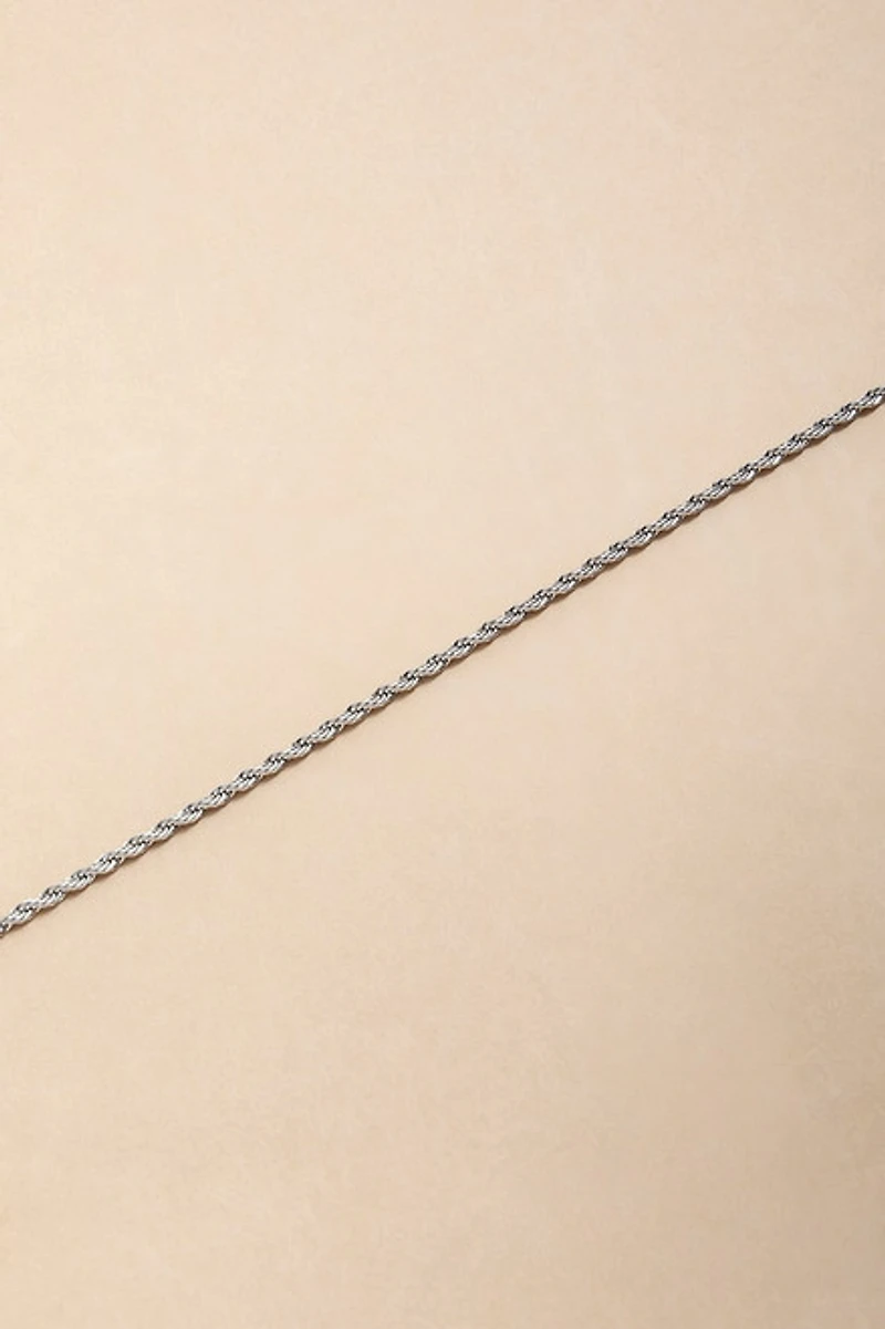 Simone Stainless Steel Twisted Chain Anklet