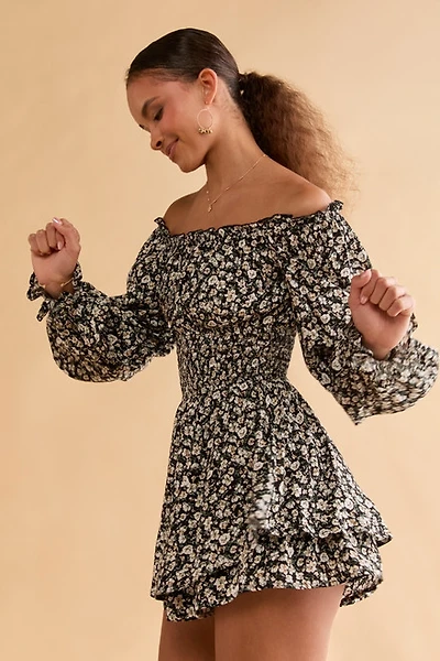 Claudia Off The Shoulder Floral Romper