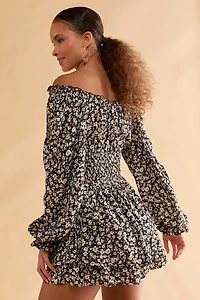Claudia Off The Shoulder Floral Romper