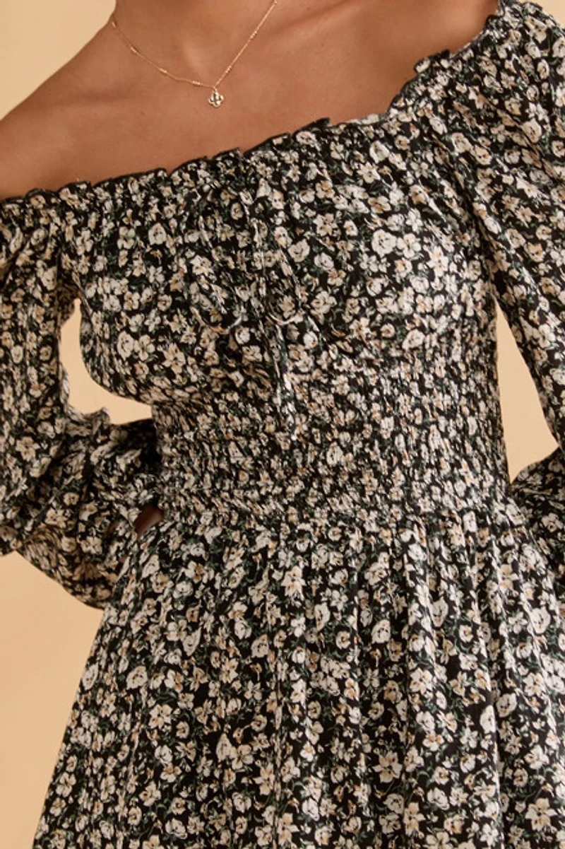 Claudia Off The Shoulder Floral Romper