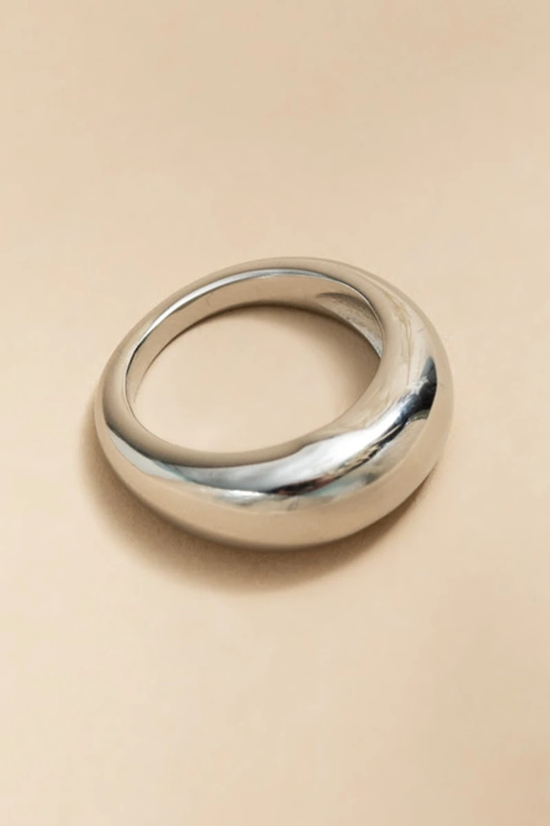 Linda Stainless Steel Dome Ring
