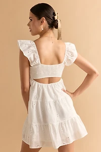 Lolla Eyelet Babydoll Mini Dress