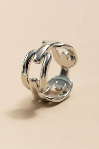 Chelsea Horsebit Band Silver Ring