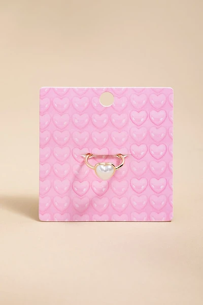 May Puffy Pearl Heart Ring