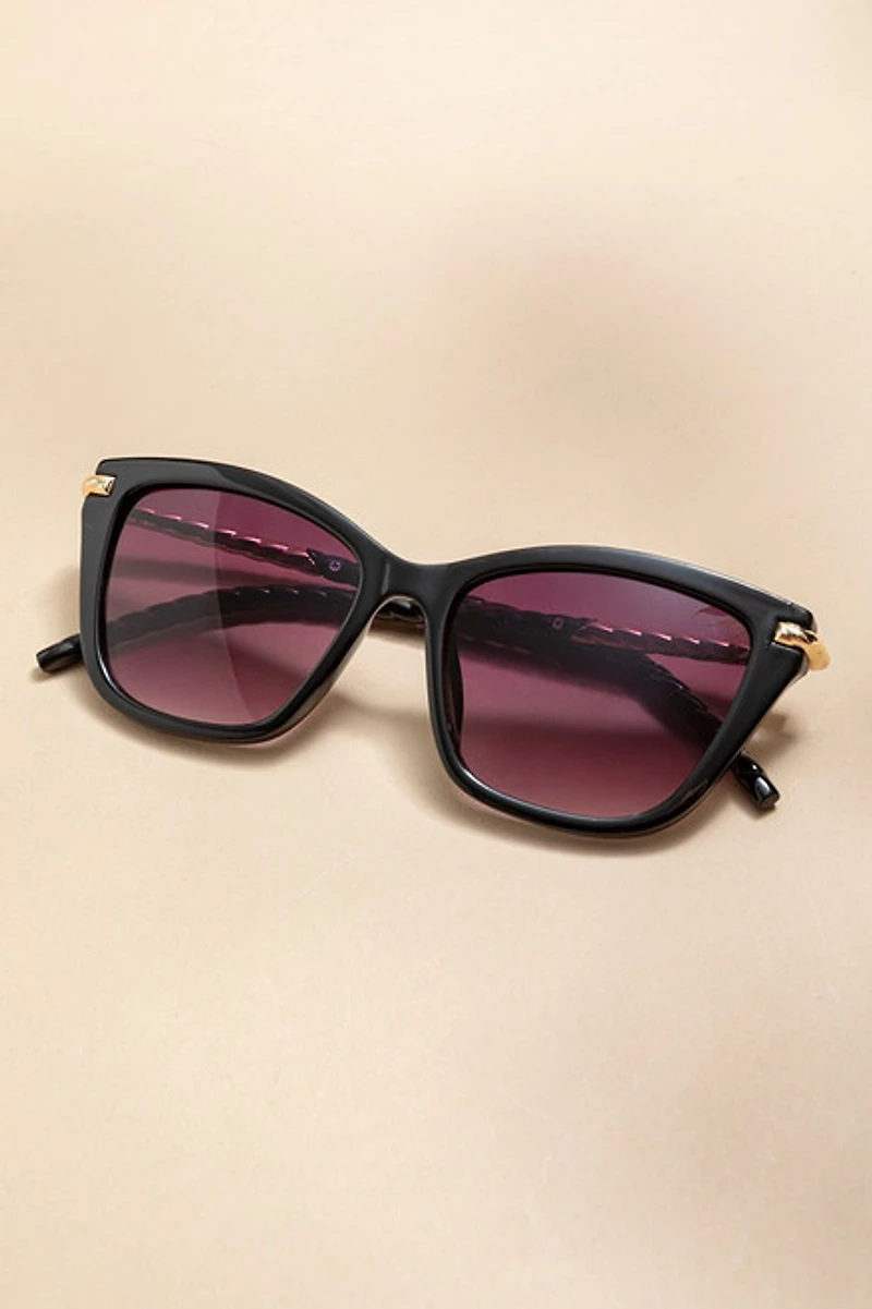 Christy Twisted Handle Cateye Sunglasses