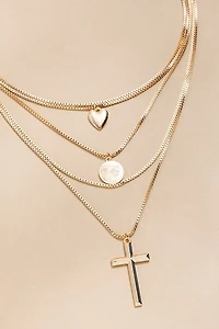 Tonya Layered Gold Chain Pendant Necklace