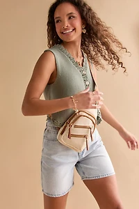 Rena Nylon Outline Two Tone Sling Backpack