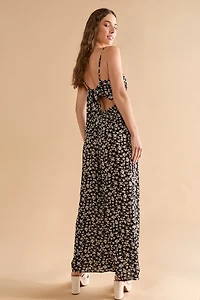Emily Strappy Bow Back Floral Jumpsuit
