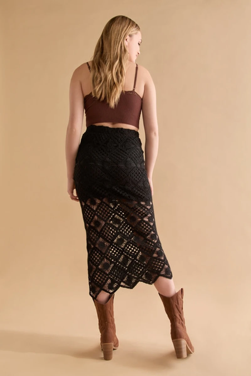 Holly Crochet Midi Skirt