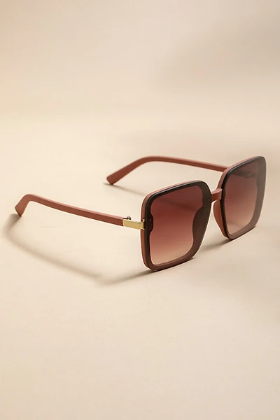 Ina Oversized Square Lens Over Frame Sunglasses