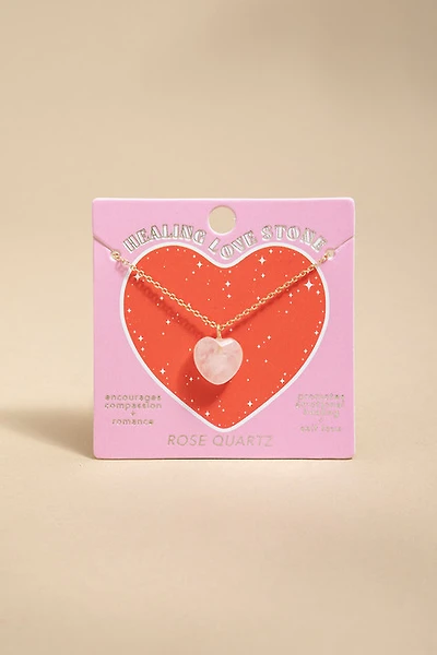 Healing Love Stone Heart Pendant Necklace