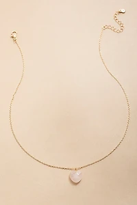 Healing Love Stone Heart Pendant Necklace