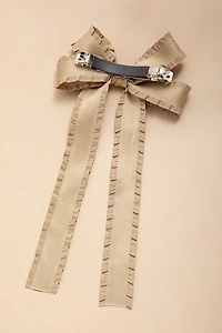 Sandra Ruffle Edge Bow With Tails Hair Barrette