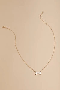 Faith Script Bar Pendant Necklace