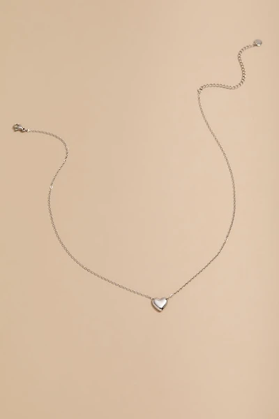 Stephanie Stainless Steel Heart Pendant Necklace