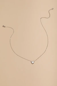Stephanie Stainless Steel Heart Pendant Necklace