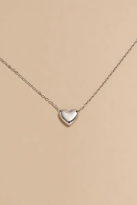 Stephanie Stainless Steel Heart Pendant Necklace