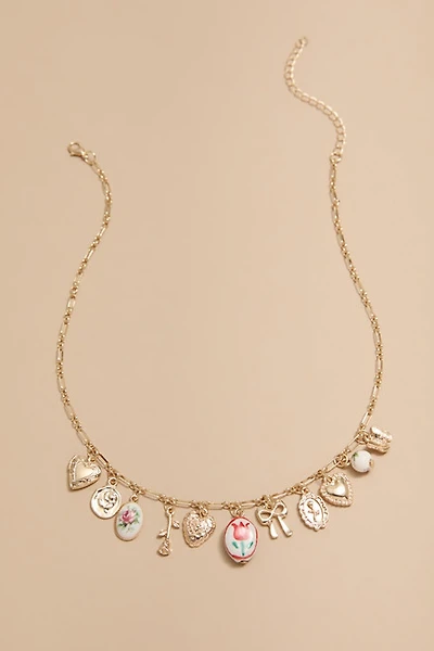 Cynthya Mixed Ceramic Charm Necklace