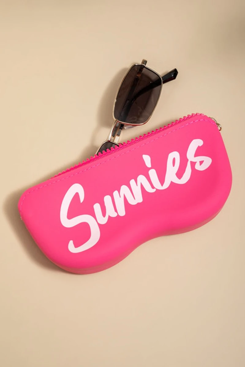 Sunnies Neon Pink Sunglasses Case