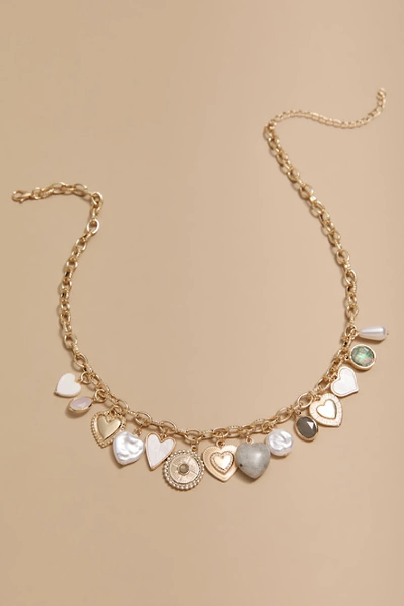 Georgia Heart Charm Necklace