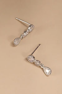 Katelyn Triple Crystal Mini Drop Earrings