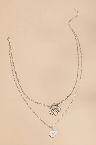 Mandy Multi Layered Carabiner Charm Necklace