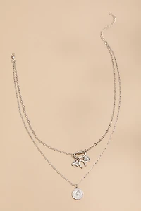 Mandy Multi Layered Carabiner Charm Necklace