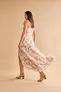 Jayne Tiered Slit Maxi Dress