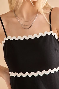 Simone Ric Rac Trim Midi Dress