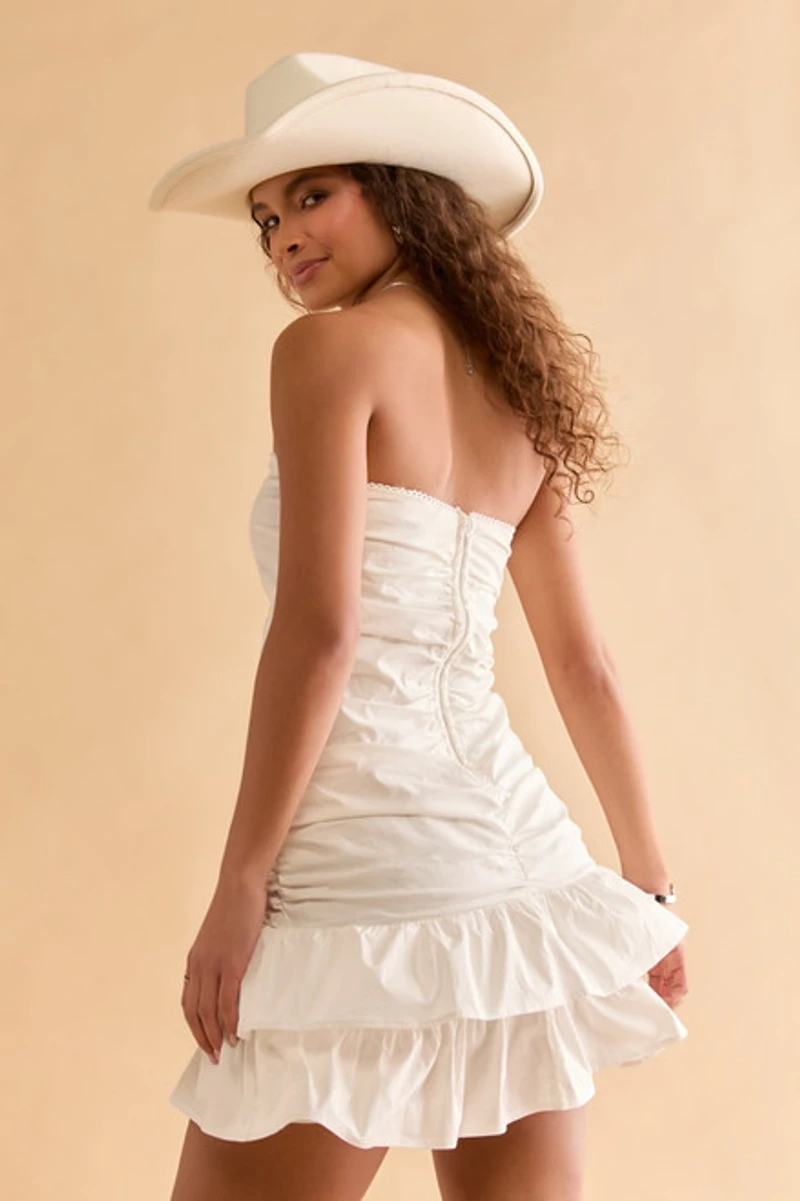 Dakota Strapless Ruffle Mini Dress