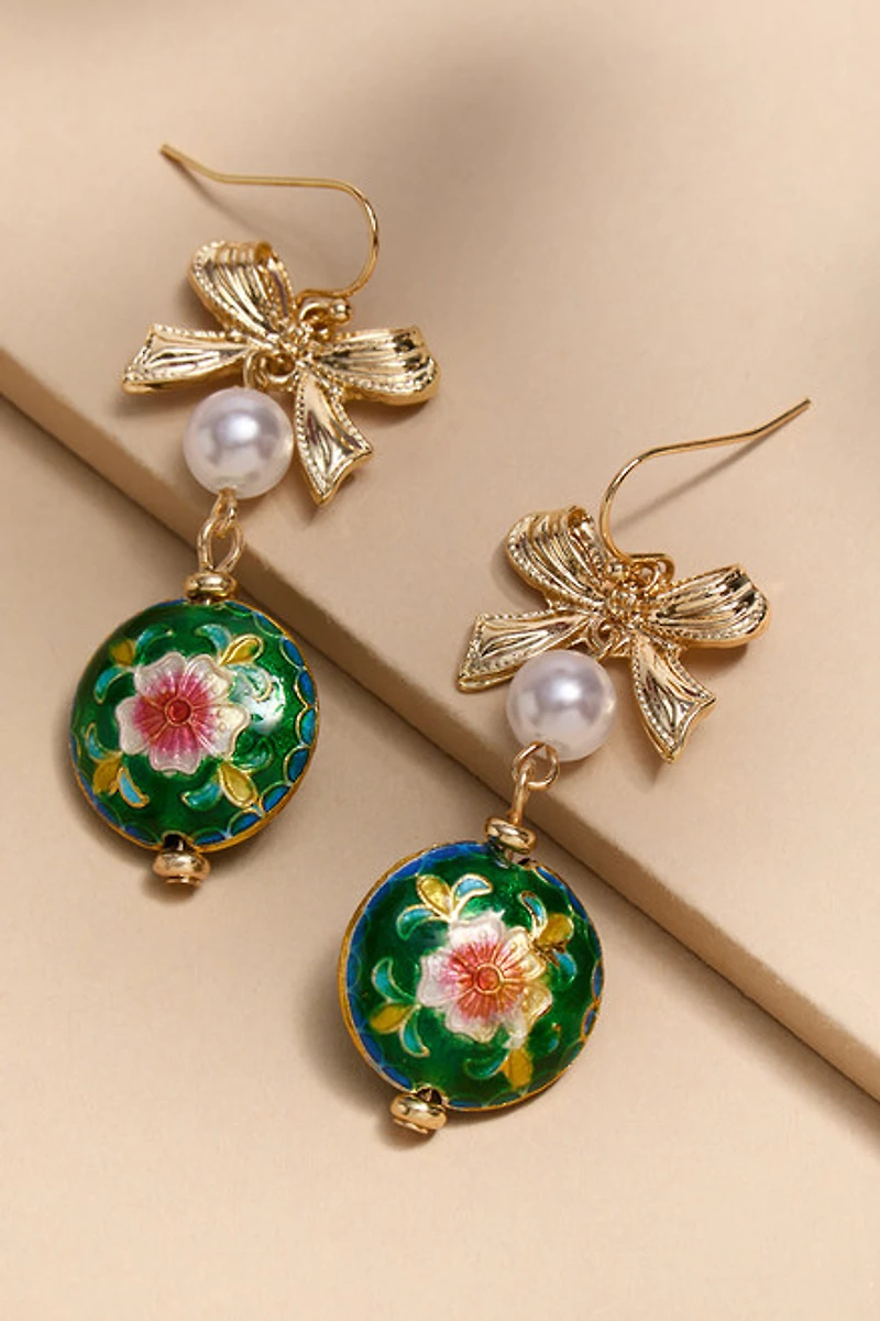 Susan Bow Ceramic Drop Earrings