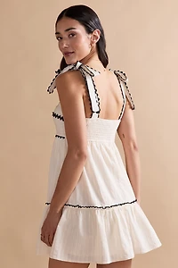 Kari Ric Rac Trim Mini Dress