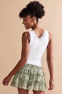 yummi by francesca's Lace Trim Tank Top