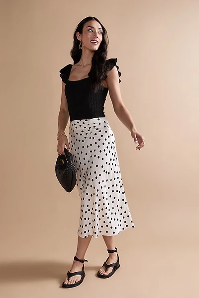 Charlene Polka Dot Midi Skirt