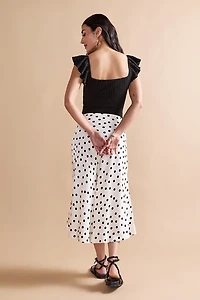 Charlene Polka Dot Midi Skirt