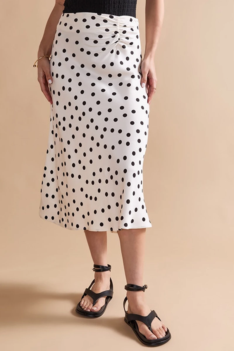 Charlene Polka Dot Midi Skirt