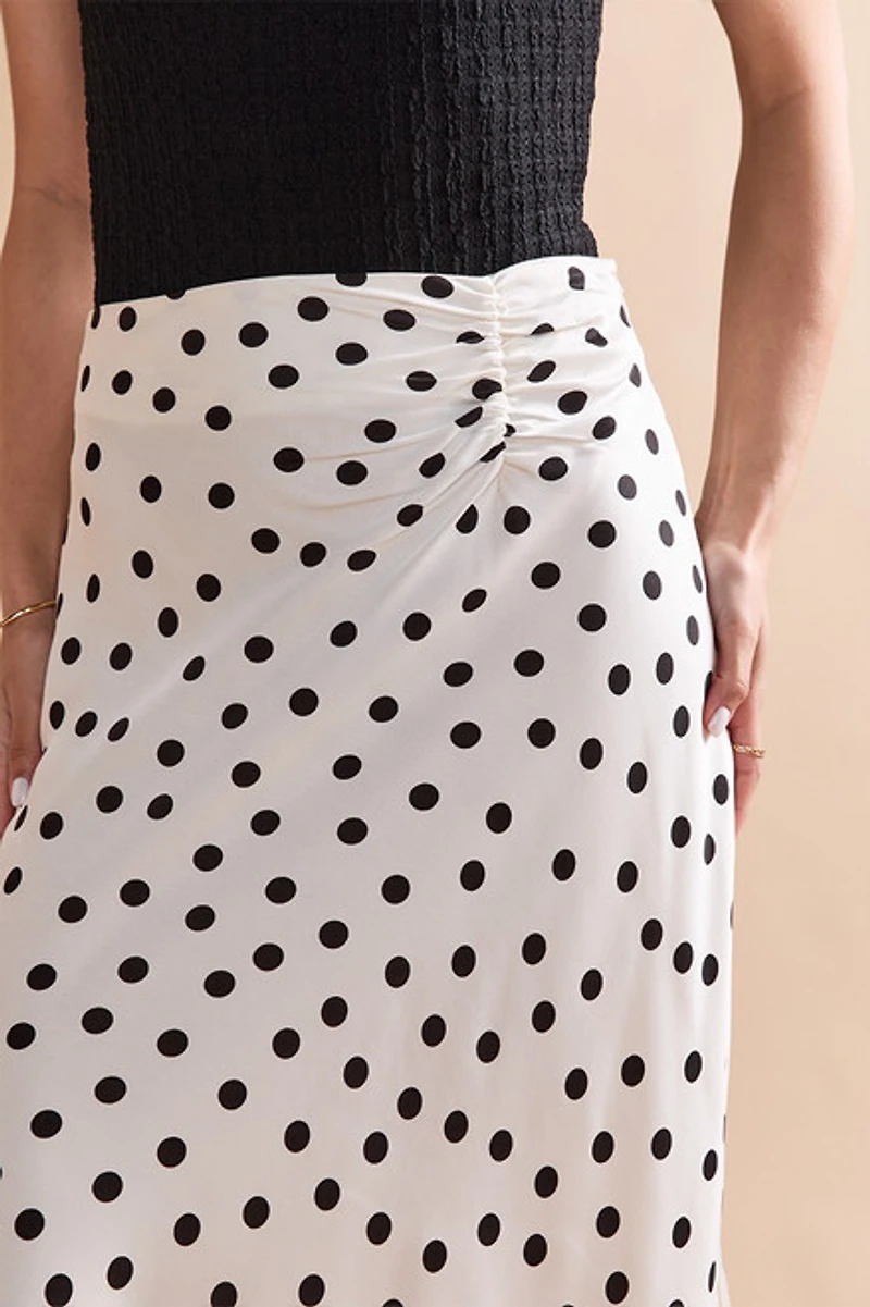 Charlene Polka Dot Midi Skirt