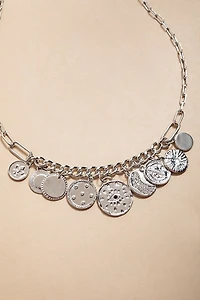 Nicole Mixed Coin Charm Pendant Necklace